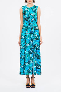 Ulla Johnson - Elise Ruffled Printed Jersey Maxi Dress - blue - clothing - dresses