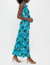 Ulla Johnson - Elise Sleeveless Floral Ruffle Dress - blue - clothing - dresses