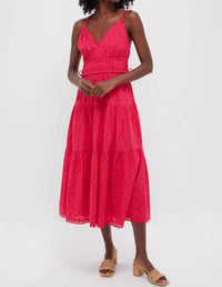 Ulla Johnson - Freya Pink Cotton Midi Dress - clothing - cotton - dresses