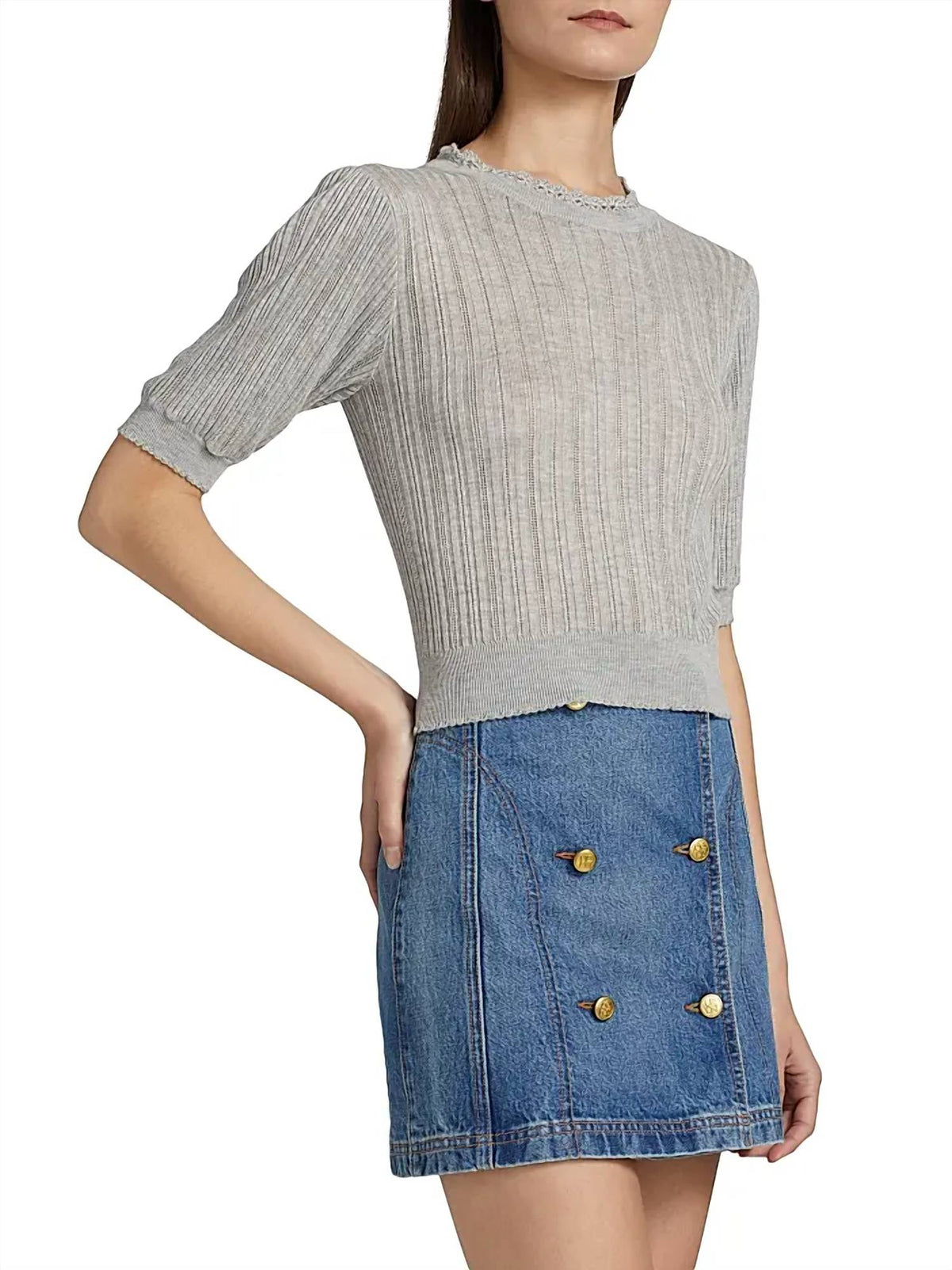 Ulla Johnson - Gemma Short Sleeve Knit Top