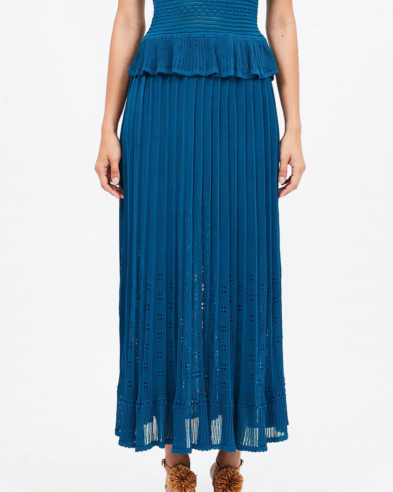Ulla Johnson - Giselle Maxi Skirt - blue - clothing - long - skirts