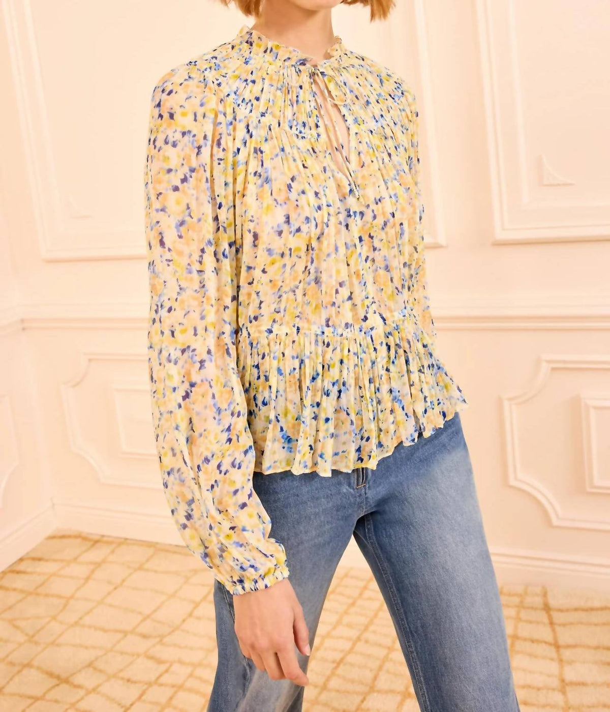 Ulla Johnson - Leandra Long Sleeve Silk Blouse