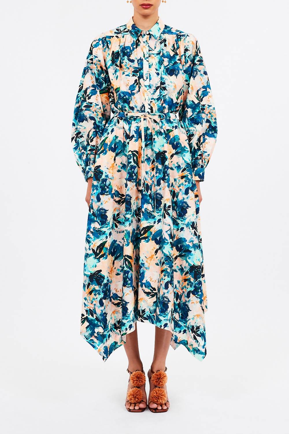 Ulla Johnson - Madelyn Midi Skirt - blue - clothing - cotton