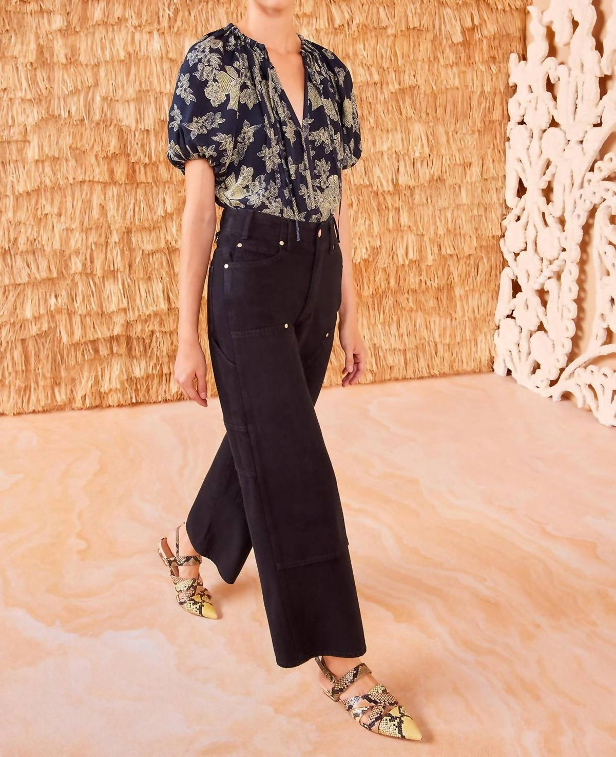 Ulla Johnson - Marcelena Floral Tieneck Blouse