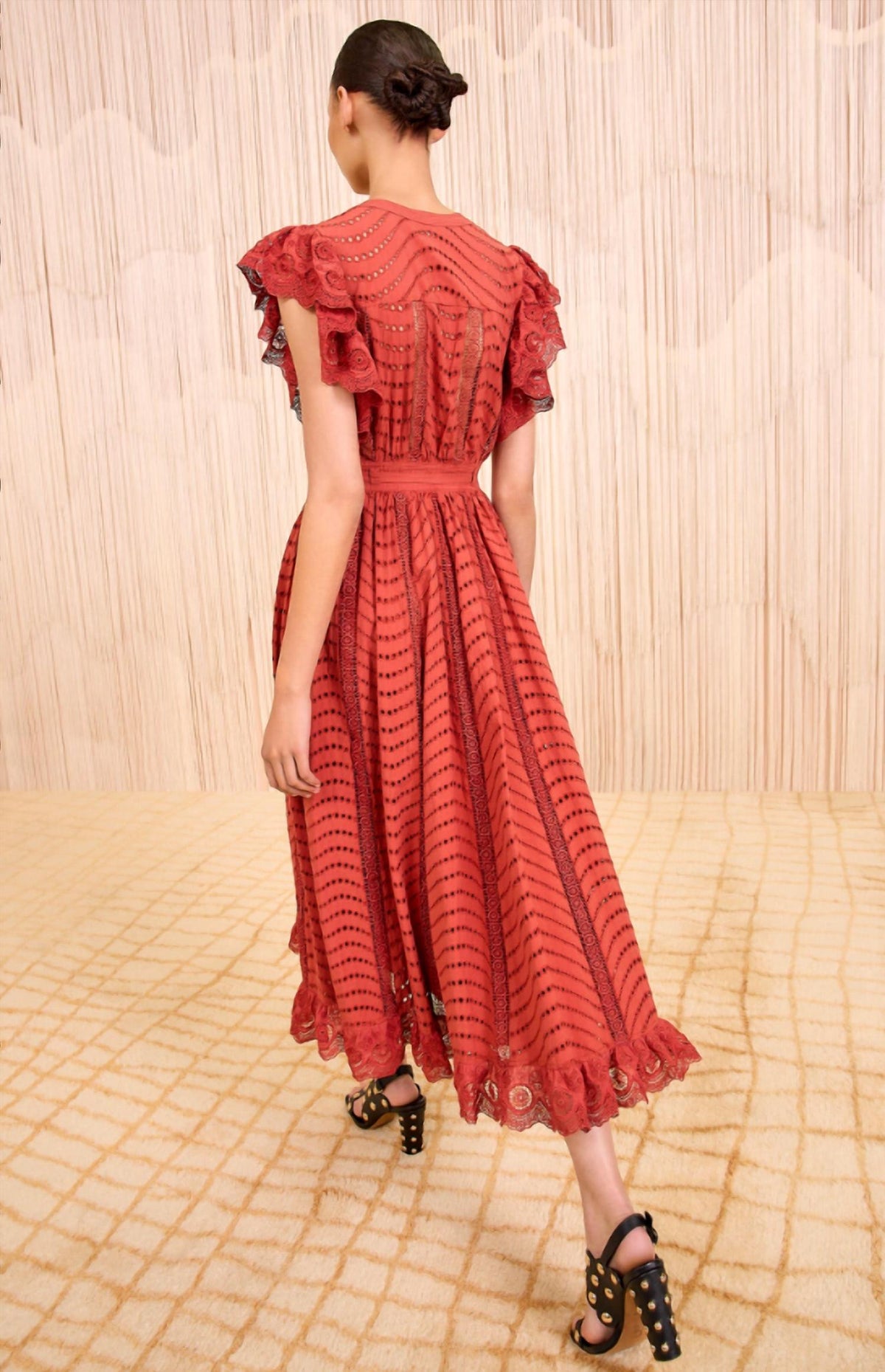 Ulla Johnson - Olga Flutter Sleeve Midi Dress