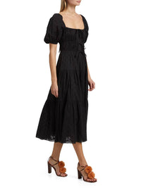 Ulla Johnson - Palma Black Cotton Puff Sleeve Dress - black - clothing - cotton