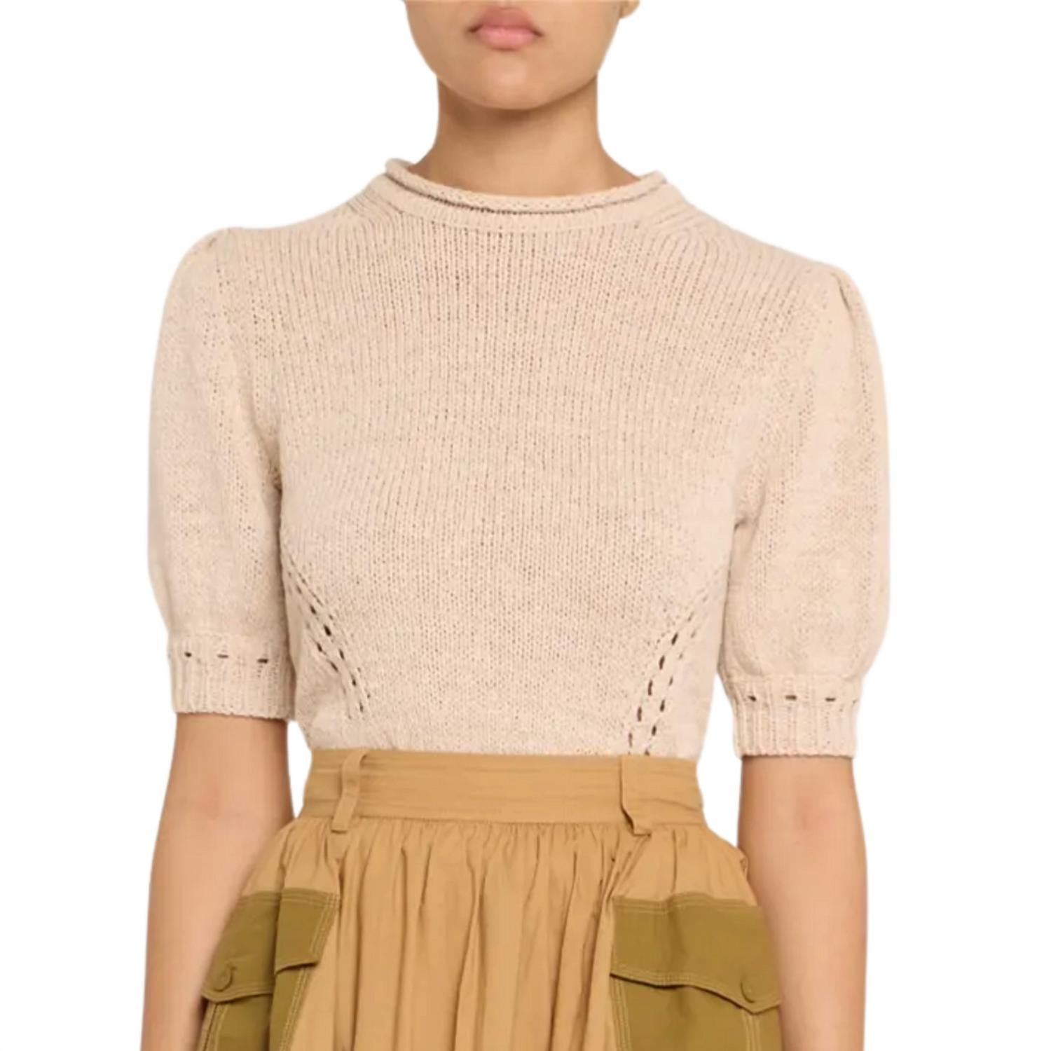 Ulla Johnson - Pia Top - beige - clothing - cotton - blend