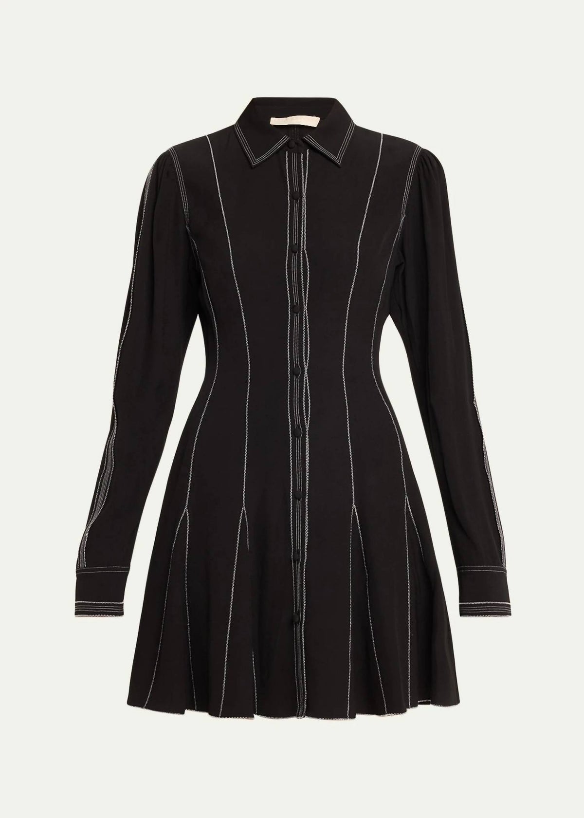 Ulla Johnson - Roanne Topstitched Button Front Mini Dress