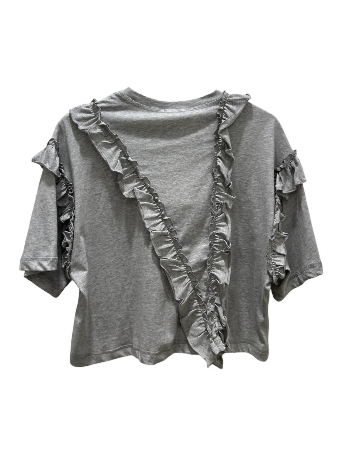 Ulla Johnson - Women's Sydney Short Sleeve Ruffle Tee Top