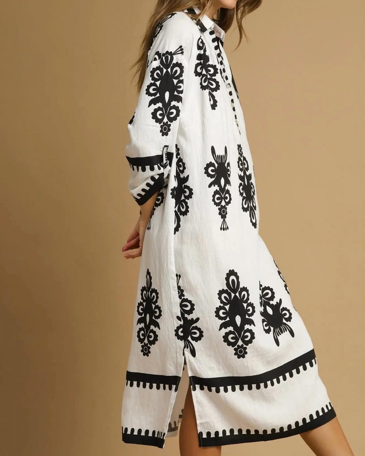 Umgee - Abstract Print Midi Dress