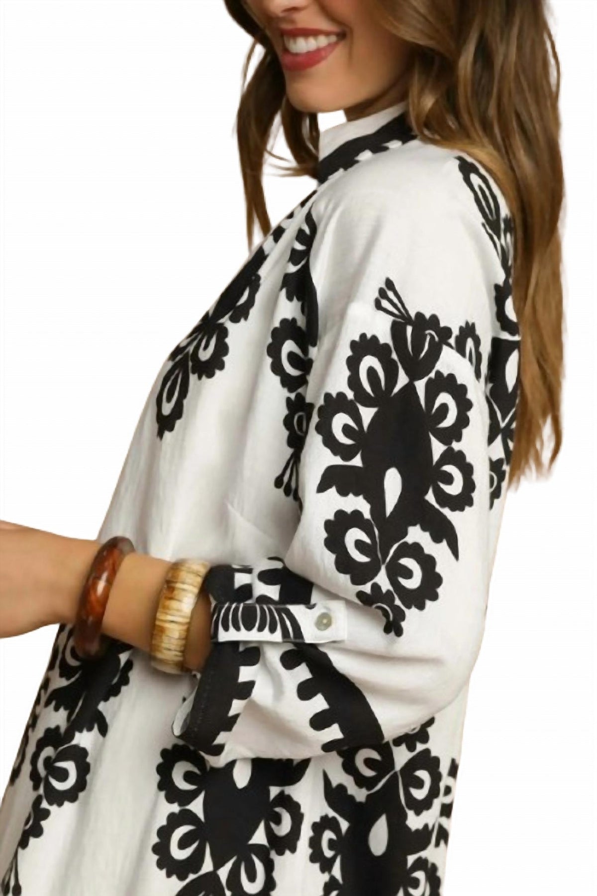 Umgee - Abstract Print Midi Dress