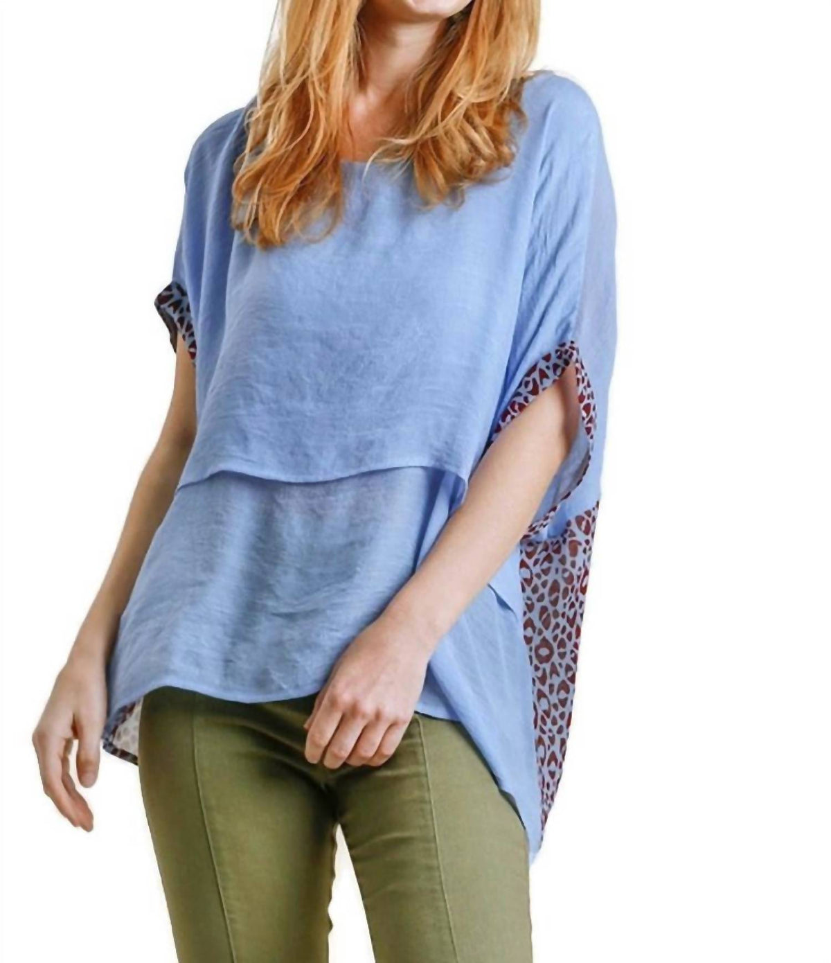 Umgee - Animal Print Layered Top