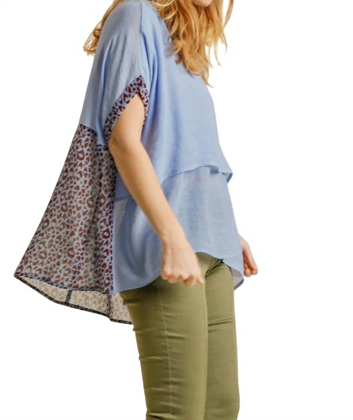 Umgee - Animal Print Layered Top