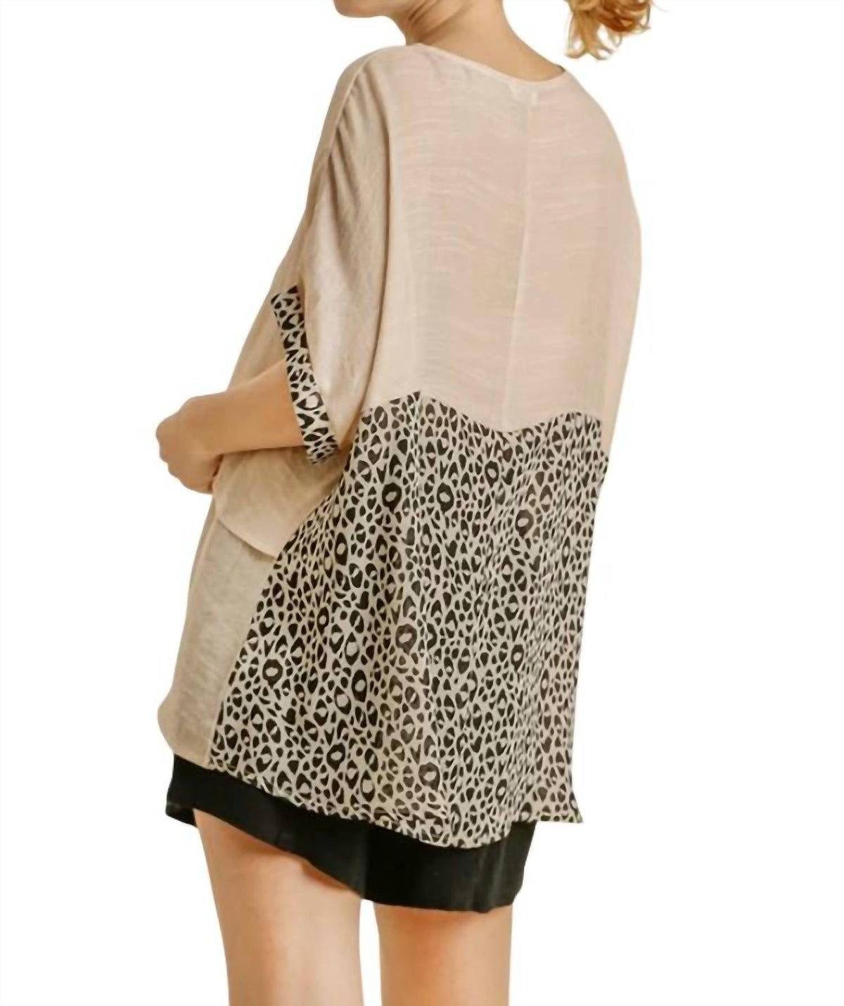 Umgee - Animal Print Layered Top