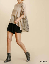 Umgee - Animal Print Layered Top