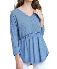 Umgee - Babydoll Striped Top