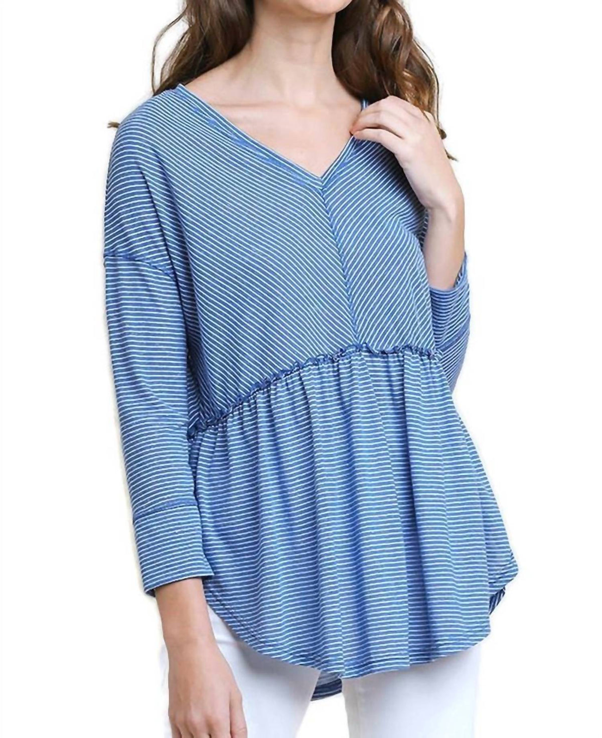 Umgee - Babydoll Striped Top