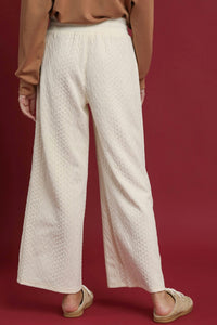 Umgee - Cable Knit Textured Wide Leg Pants