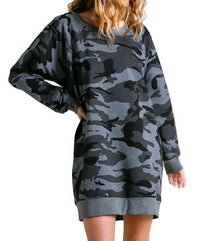 Umgee - Camo Raw Edge Dress