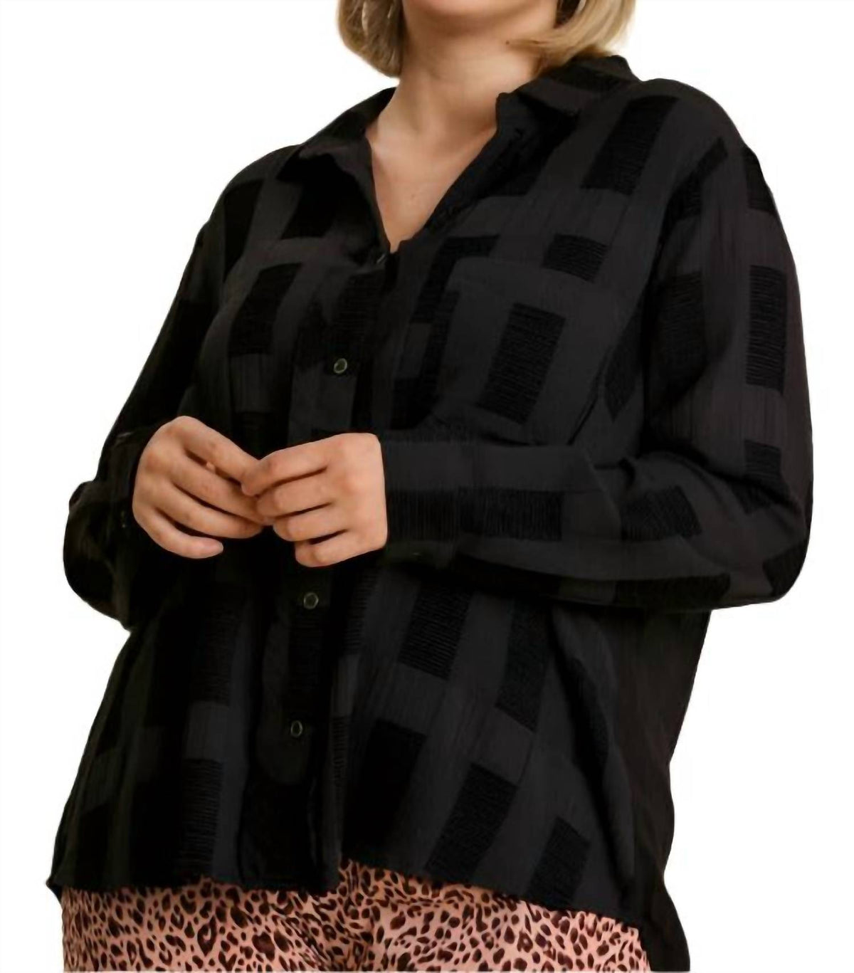 Umgee - Chenille Button Down Top