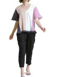 Umgee - Color Block Gauze Top