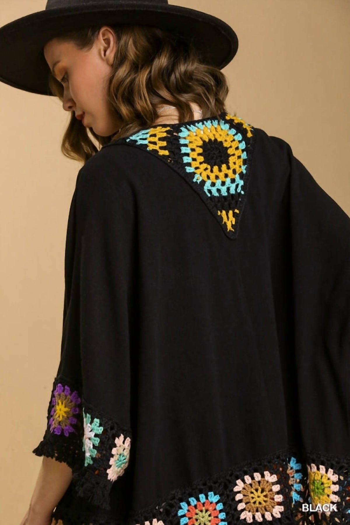Umgee - Crochet Patchwork Squares Kimono