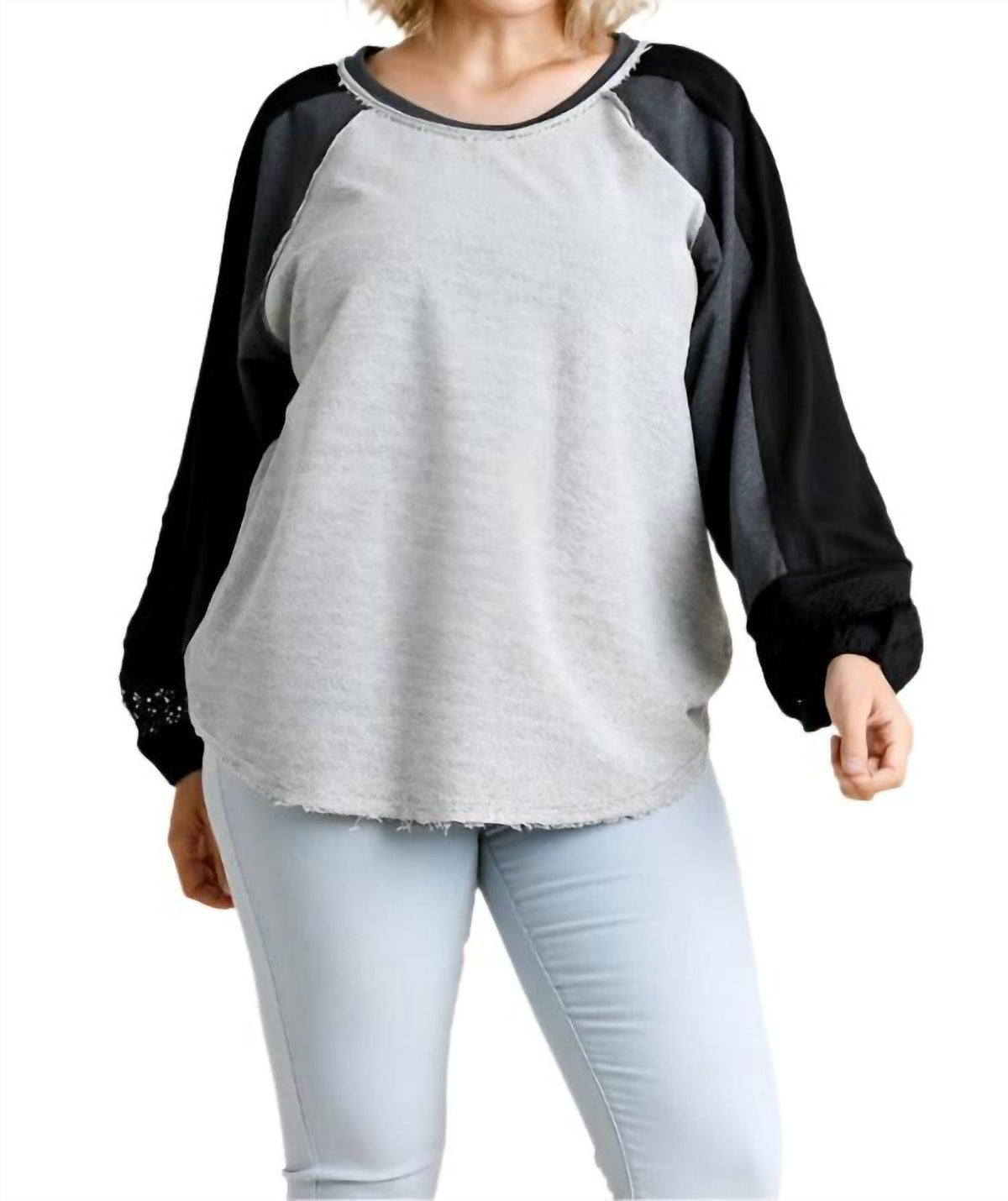 Umgee - Crochet Puff Sleeve Top