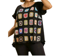 Umgee - Crochet Ruffle Short Sleeves Top (plus)