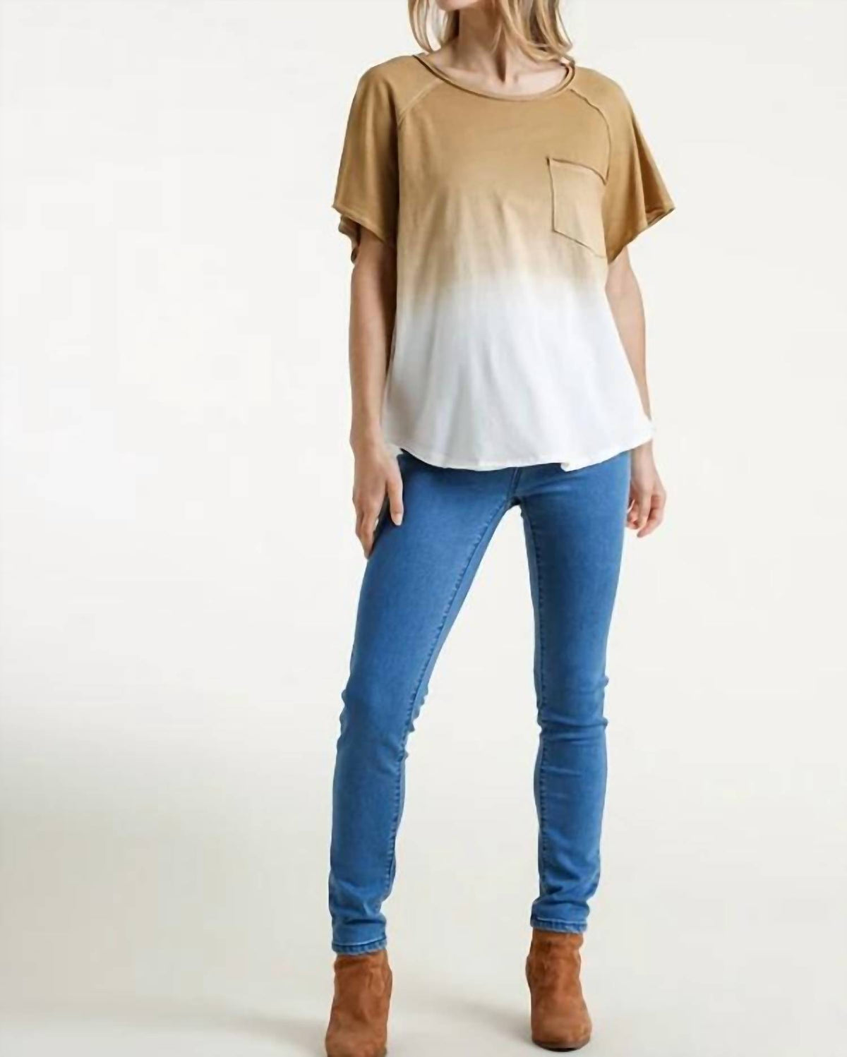 Umgee - Dip Dye Raw Edged Top
