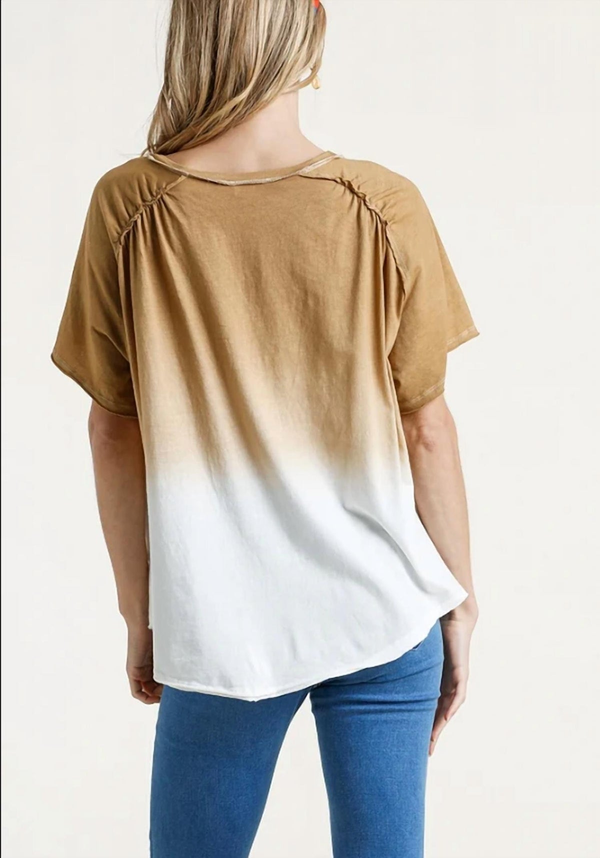 Umgee - Dip Dye Raw Edged Top
