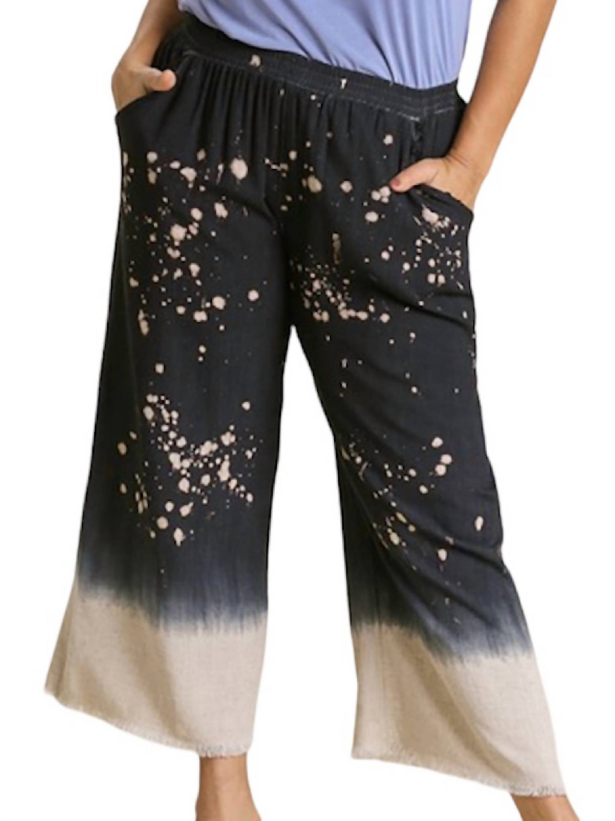 Umgee - Dip Dye Wide Leg Pant - Plus