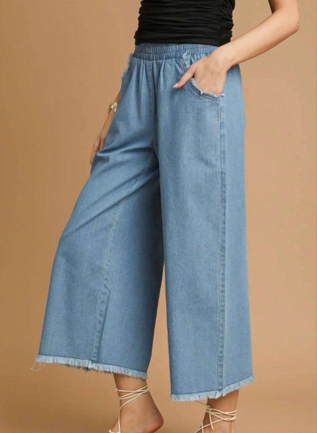 Umgee - Elastic Wide-Leg Pants