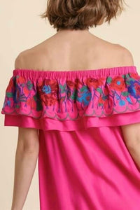Umgee - Embroidered Mini Dress