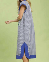 Umgee - Embroidered Stripe Dress
