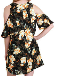 Umgee - Floral Cold Shoulder Dress