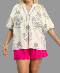 Umgee - Floral Cotton Top