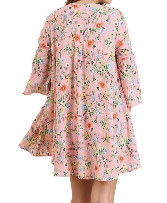 Umgee - Floral Keyhole Dress - clothing - collection:vacationdresses(Auto) - cotton - blend