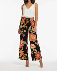 Umgee - Floral Print Wide Leg Pants