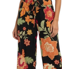 Umgee - Floral Print Wide Leg Pants