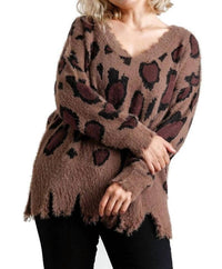 Umgee - Fuzzy Leopard Sweater