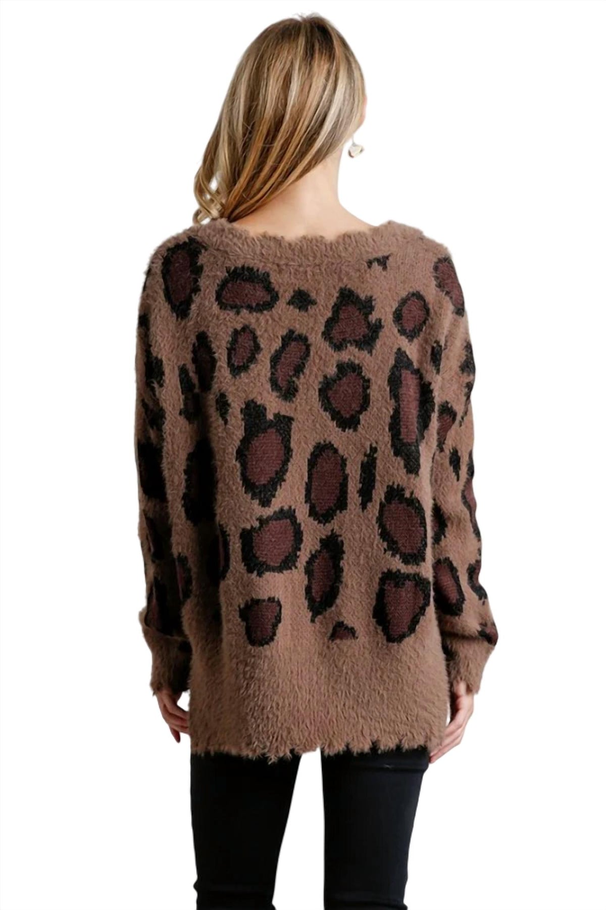 Umgee - Fuzzy Leopard Sweater