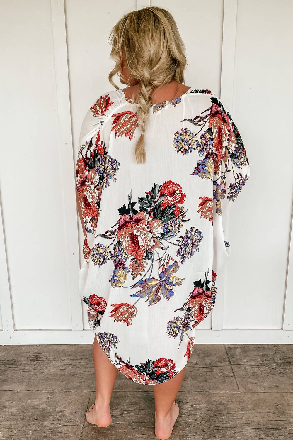 Umgee - Gadot Floral Kimono - Plus - clothing - graphic - intimates