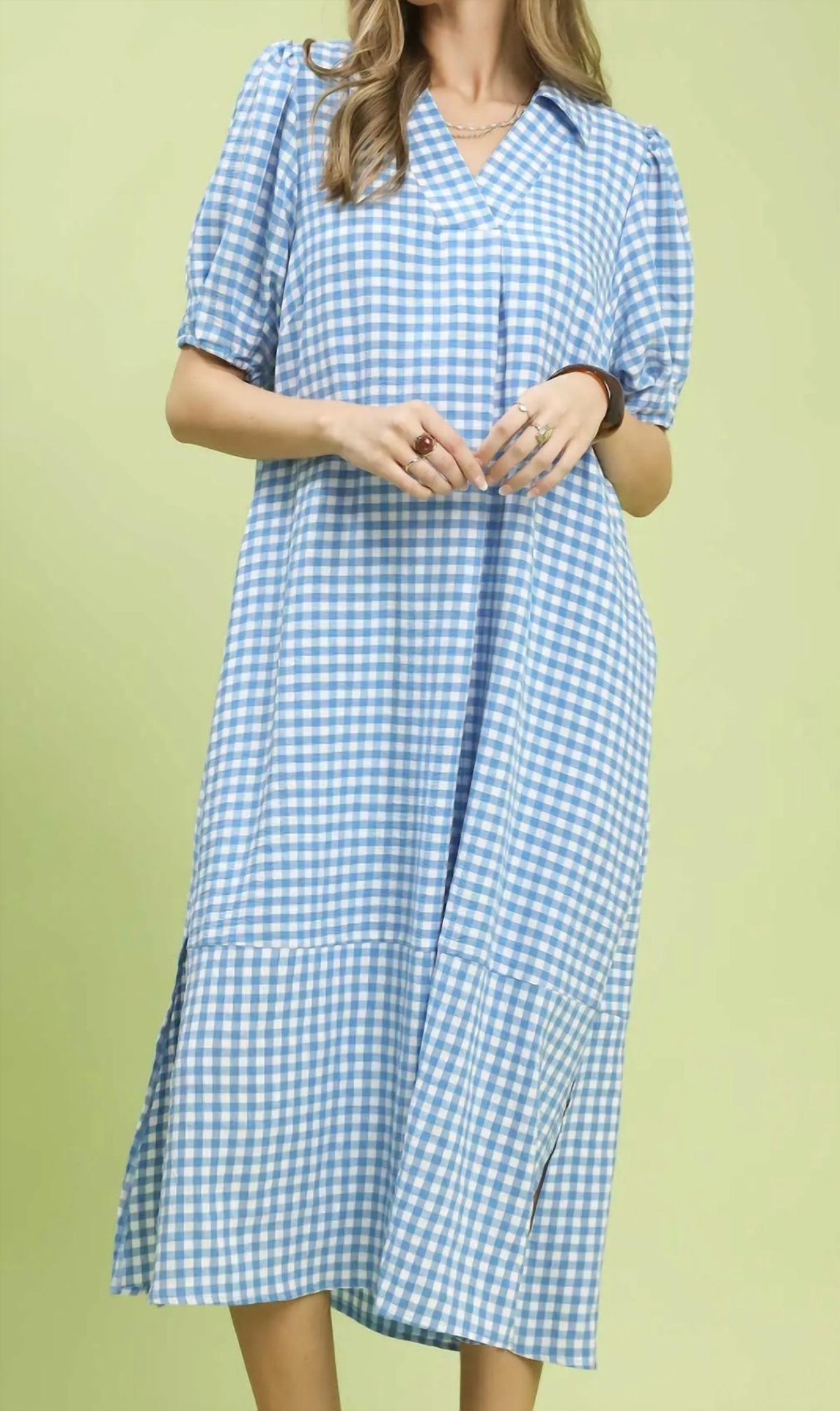 Umgee - Gingham Midi Dress