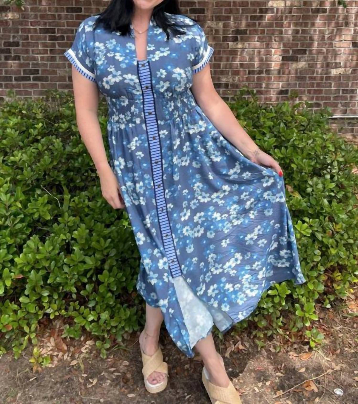 Umgee - Henley Shift Midi Dress