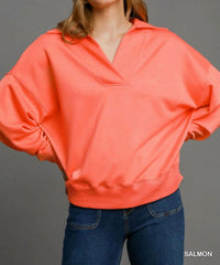 Umgee - Luxeknit Collared Pullover