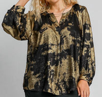 Umgee - Metallic Pant Set - black - blouses - clothing