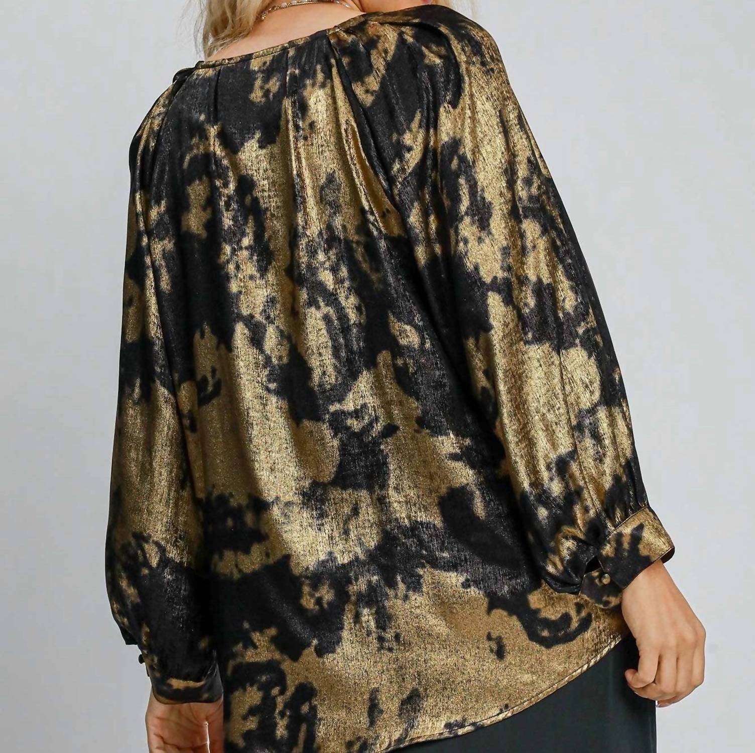 Umgee - Metallic Pant Set - black - blouses - clothing