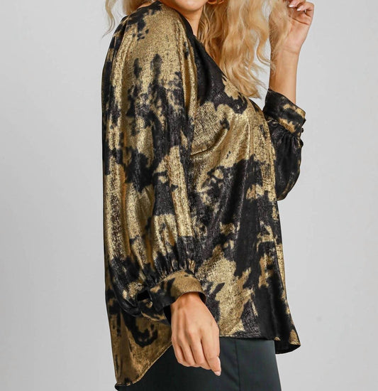 Umgee - Metallic Pant Set - black - blouses - clothing