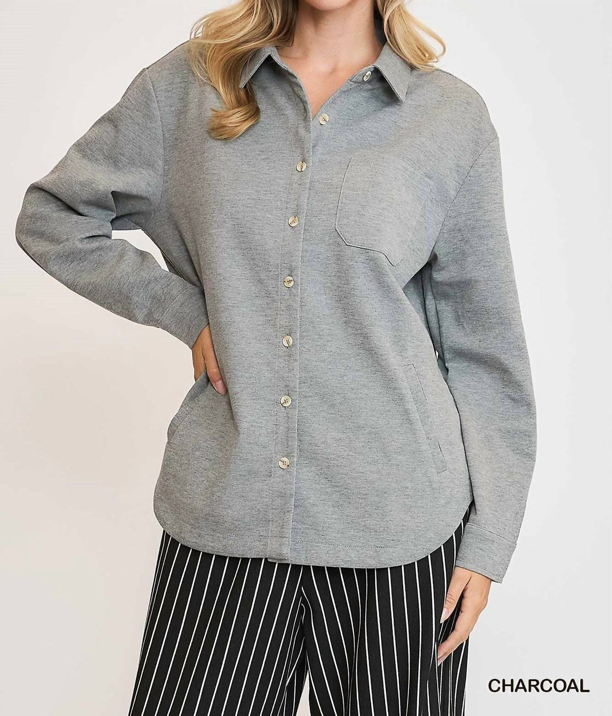 Umgee - Oversized Shirt Jacket