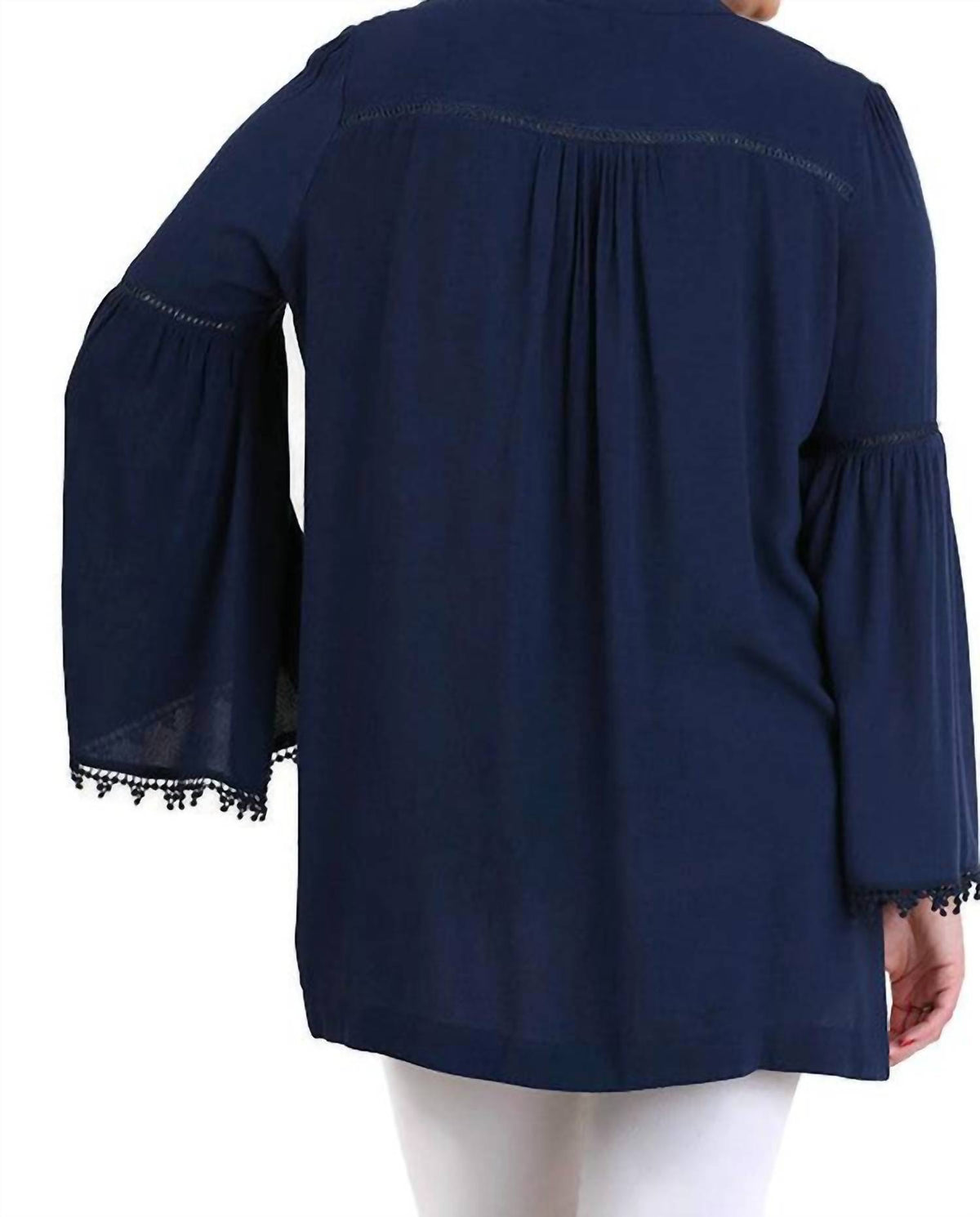Umgee - Popover Trumpet Sleeve Blouse